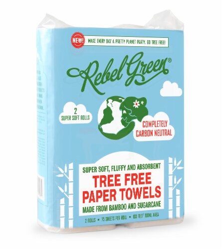 Rebel Green Tree Free Paper Towels Perspective: front