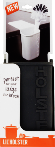 Lil Holster Large Dish Brush Holder - Gray Perspective: front