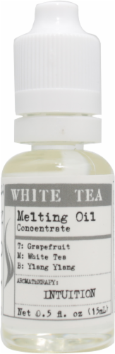 Stone White Tea Candle Melting Oil Perspective: front