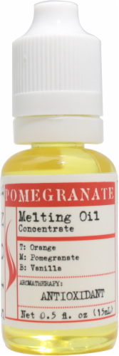 Stone Pomegranate Candle Melting Oil Perspective: front