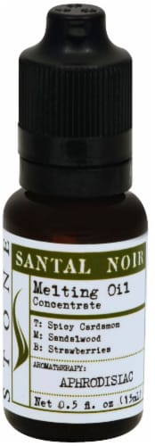 Stone Santal Candle Melting Oil Perspective: front