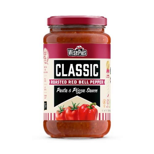 WisePies® Classic Roasted Red Bell Pepper Marinara Sauce Perspective: front