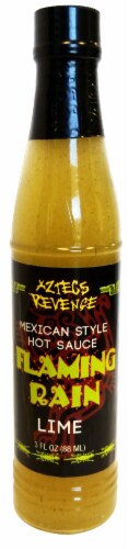 Old World Aztec's Revenge Flaming Rain Lime Hot Sauce Perspective: front