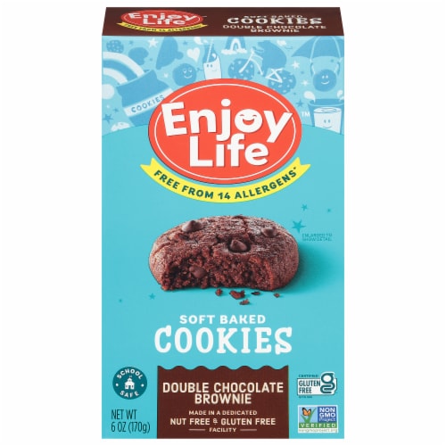 Enjoy Life™ Soft Baked Double Chocolate Brownie Cookies Perspective: front