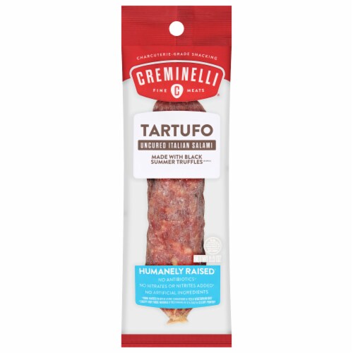 Creminelli Fine Meats™ Uncured Black Truffle Salami Perspective: front