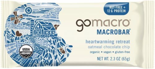 GoMacro® Oatmeal Chocolate Chip Nutrition Bars Perspective: front