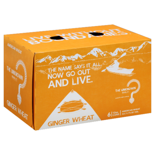 The Unknown Brewing Co.The Name Says It all Now Go Out and Live Ginger Wheat Beer Perspective: front
