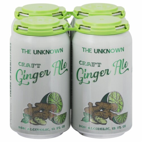 The Unknown Brewing Co. Craft Ginger Ale, 4 cans / 12 fl oz Kroger