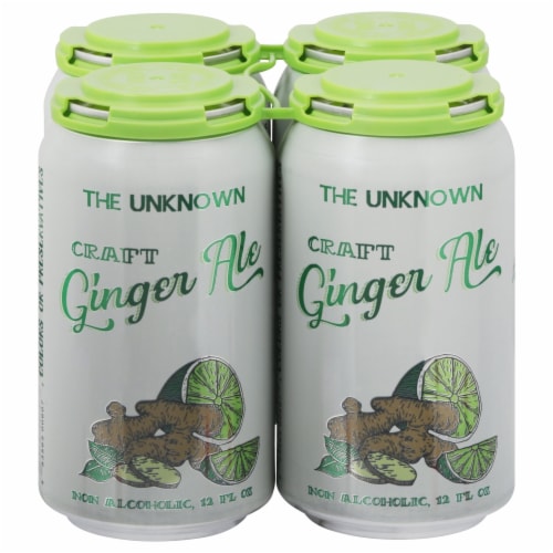 The Unknown Brewing Co. Craft Ginger Ale, 4 cans / 12 fl oz Harris Teeter