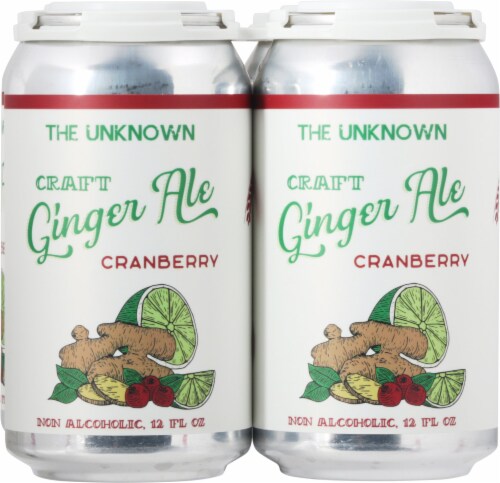 The Unknown Brewing Co. Craft Cranberry Ginger Ale Perspective: front