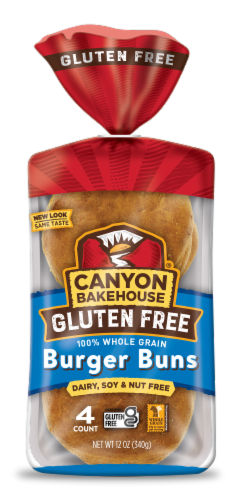 Canyon Bakehouse® Gluten Free Whole Grain Hamburger Buns Perspective: front