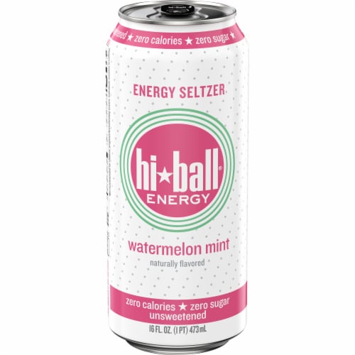 Hiball Watermelon Mint Energy Drink Can Perspective: front