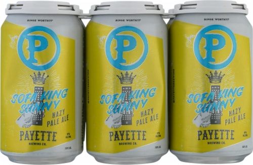 Payette Brewing Co. Sofa King Sunny Hazy Pale Ale Beer Perspective: front