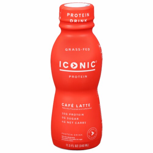 Iconic® Cafe Au Lait Protein Coffee Drink Perspective: front