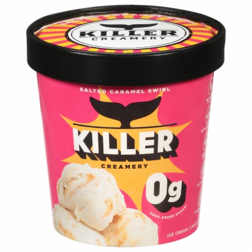 Killer Creamery Caramels Keto Salted Ice Cream Pint Perspective: front