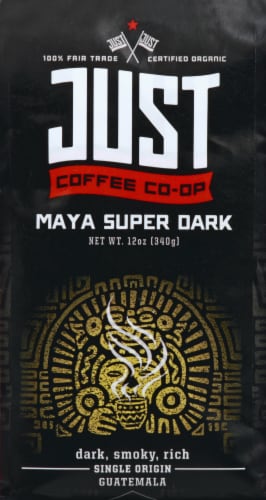 Just Coffee Co-op Maya Super Dark Roast Organic Ground Coffee Perspective: front