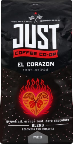 Just Coffee Co-op El Corazon Medium Roast Organic Coffee Perspective: front