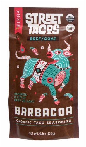 Riega® Street Tacos Organic Barbacoa Taco Seasoning Perspective: front