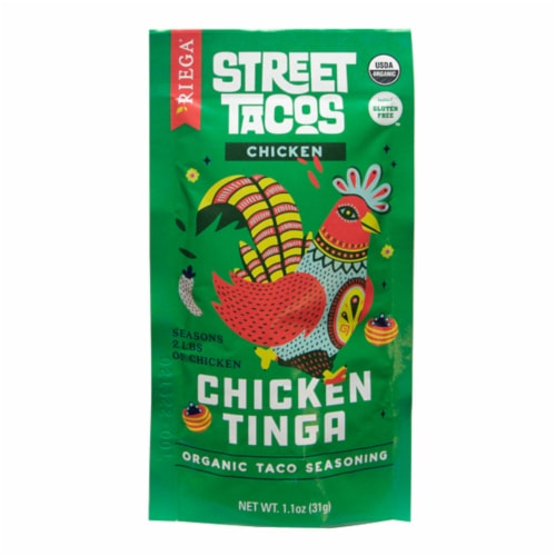 Riega® Chicken Street Tacos Chicken Tinga Organic Taco Seasoning Perspective: front