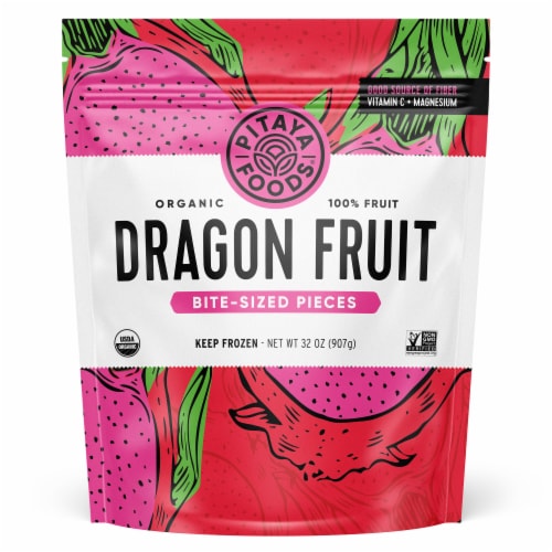 Pitaya Foods® Organic Dragon Fruit Bite-Sized Pieces Perspective: front