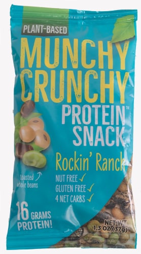 Munchy Crunchy Protein Snack Rockin' Ranch Toasted Whole Bean Snack Perspective: front