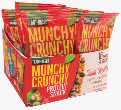 Munchy Crunchy Protein Snack Chillin' Chipotle Trail Mix Perspective: front