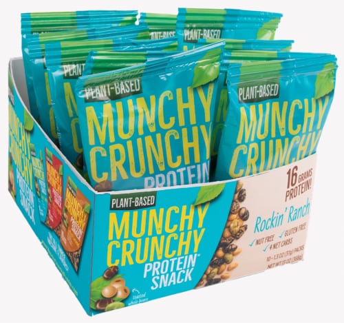 Munchy Crunchy Protein Snack Rockin' Ranch Trail Mix Perspective: front