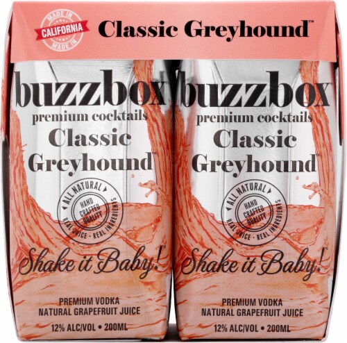 buzzbox Premium Classic Greyhound Ready to Drink Cocktail Perspective: front