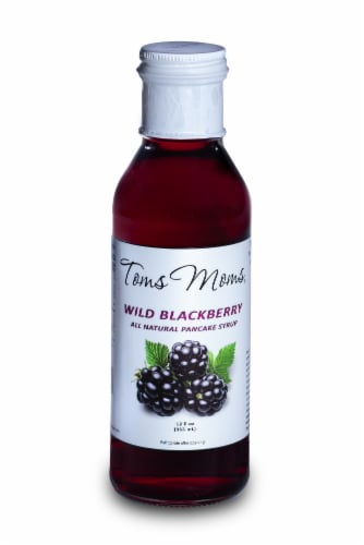 Toms Moms® Wild Blackberry All Natural Pancake Syrup Perspective: front