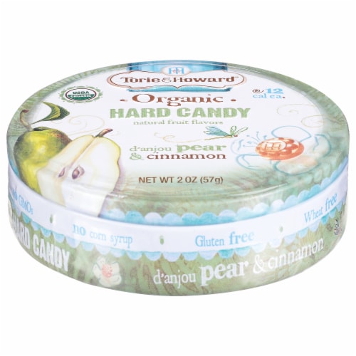 Torie & Howard™ Organic D'anjou Pear & Cinnamon Hard Candy Perspective: front