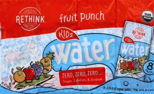 Rethink™ Kids Organic Fruit Punch Water Drink Boxes Perspective: front