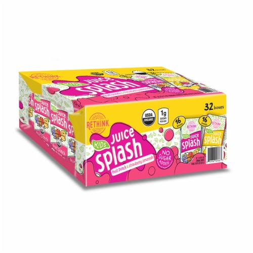 Rethink™ Fruit Punch & Strawberry Lemonade Juice Splash Variety Pack Perspective: front