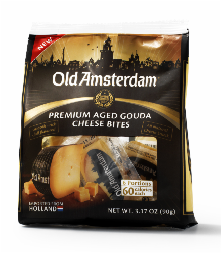 Old Amsterdam Premium Aged Gouda Cheese Bites Perspective: front