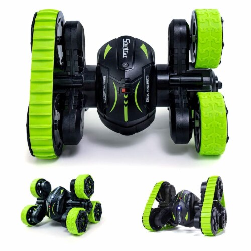 Rc Stunt Cars 360 Degree, 3 + 3 Wheel Rotation Triangle High Speed Car Perspective: front