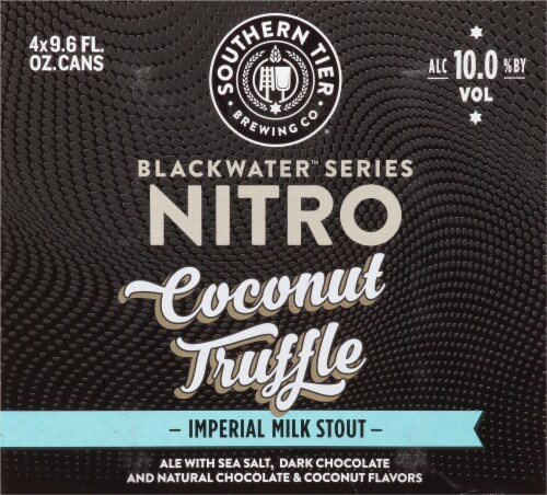 Southern Tier Brewing Company Blackwater Series Nitro Iced Macchiato Imperial White Milk Stout Perspective: front