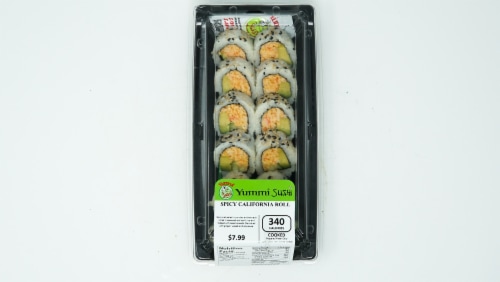 Spicy California Sushi Roll Perspective: front