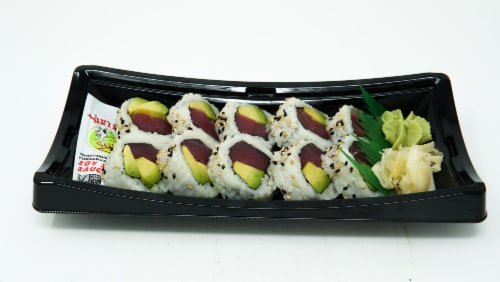 Tuna-Avocado Sushi Roll Perspective: front