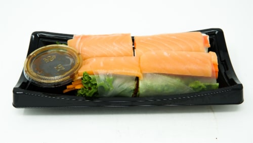 Yummi Sushi Fusion Salmon Spring Roll Perspective: front