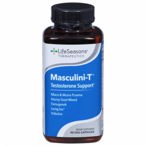 LifeSeasons Masculini-T Testosterone Support Vegetarian Capsules Perspective: front