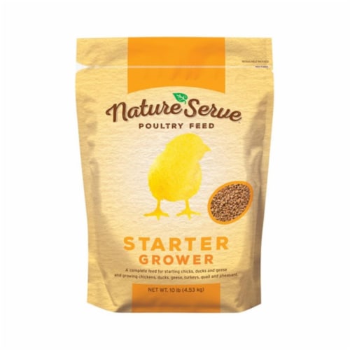 Natureserve 101010 10 lbs Chicken Starter Non Medicated Feed Perspective: front