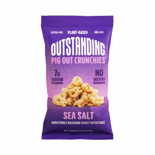 PigOut® Original Pigless® Plant-Based Sea Salt Pork Rinds Perspective: front
