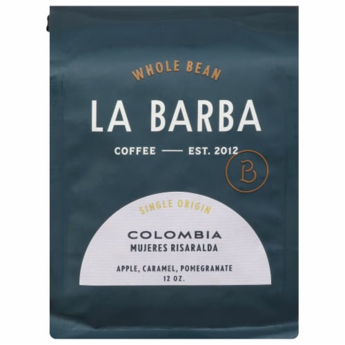 La Barba Colombia Medium Roast Whole Bean Coffee Perspective: front