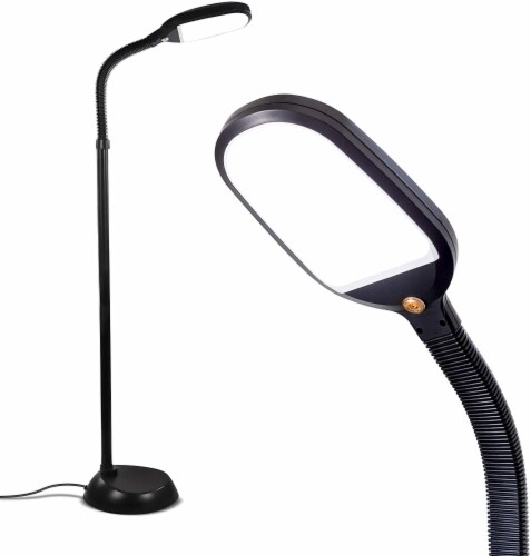 Litespan Bright Adjustable Gooseneck LED Floor Lamp for Reading Estheticians Jet Black 1 Ralphs