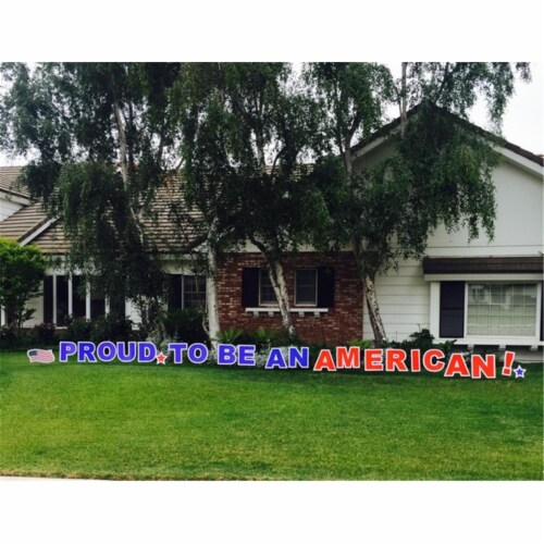 Yard Card Proud to be an American Greeting Card Perspective: front