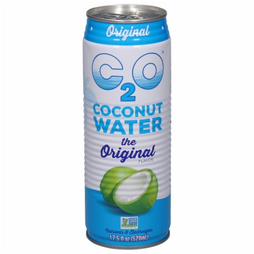 C2O® Pure Coconut Water Can Perspective: front
