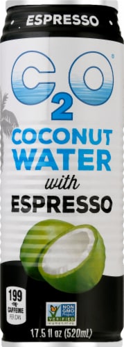 C2O With Espresso Coconut Water 17.5 oz Perspective: front