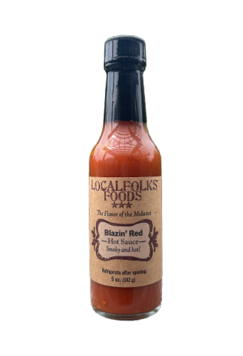 Local Folks Foods Blazin' Red Hot Sauce Perspective: front
