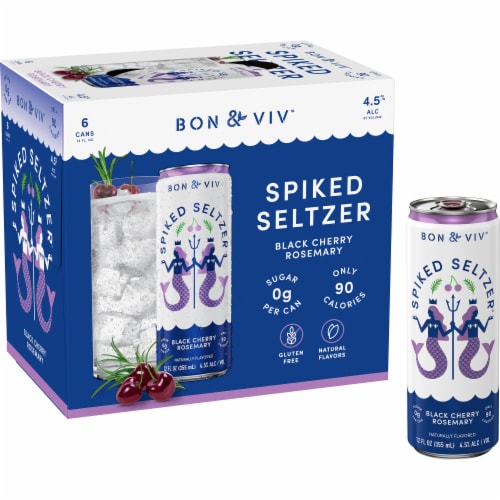 BON V!V™ Black Cherry Rosemary Spiked Seltzer Perspective: front