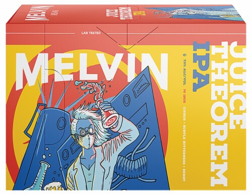 Melvin Brewery Juice Theorem IPA Beer 6 cans / 12 fl oz Perspective: front