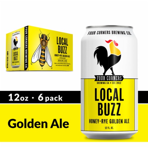 Four Corners Local Buzz Golden Ale Craft Beer Perspective: front